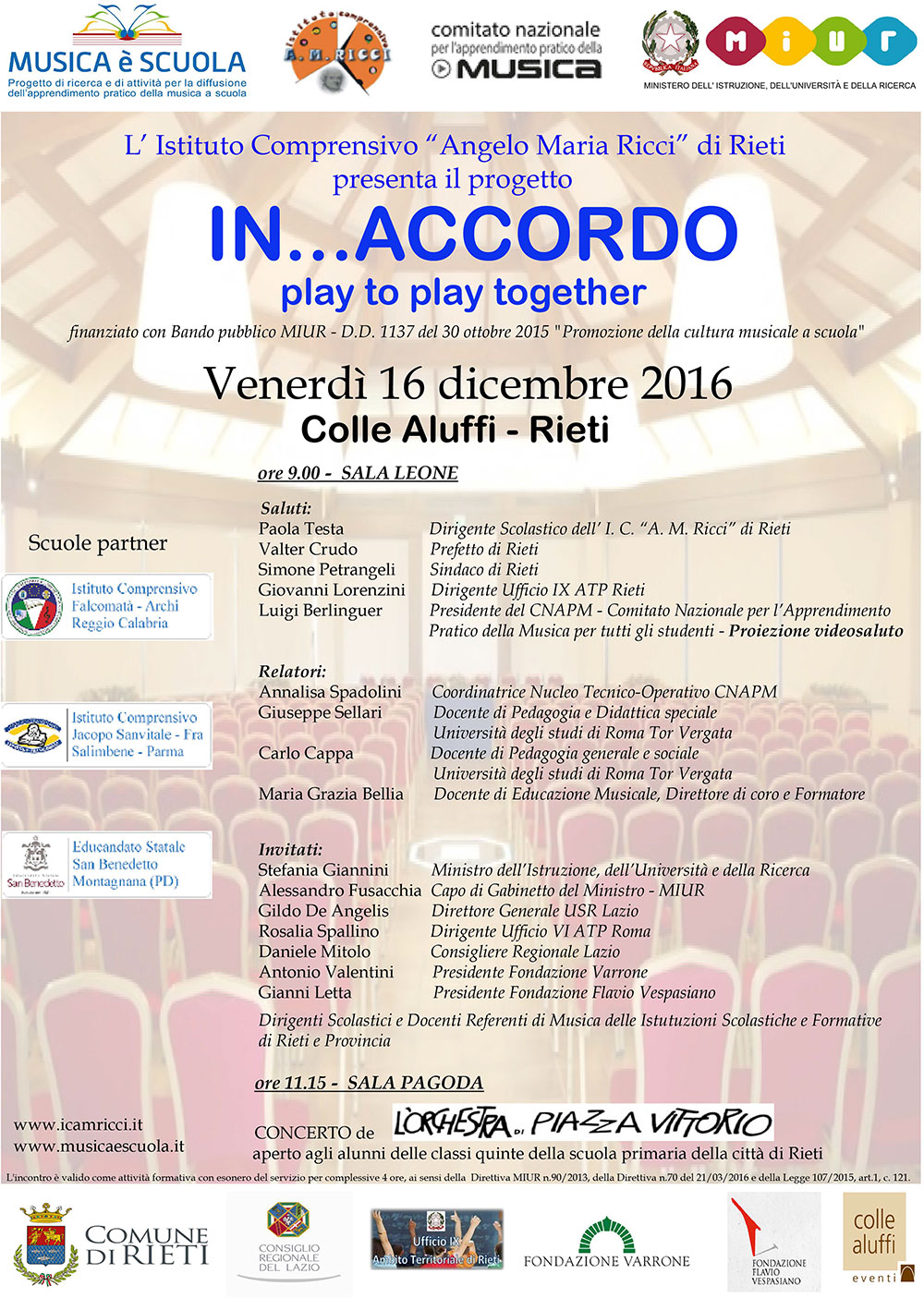 16/12/2016 presentazione progetto 'In...Accordo'